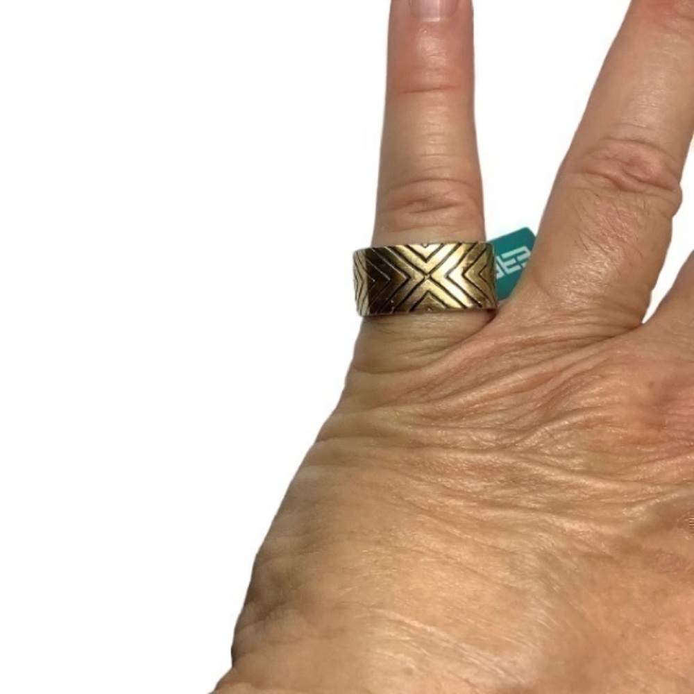 NWOT Effy sterling silver gold band unisex ring